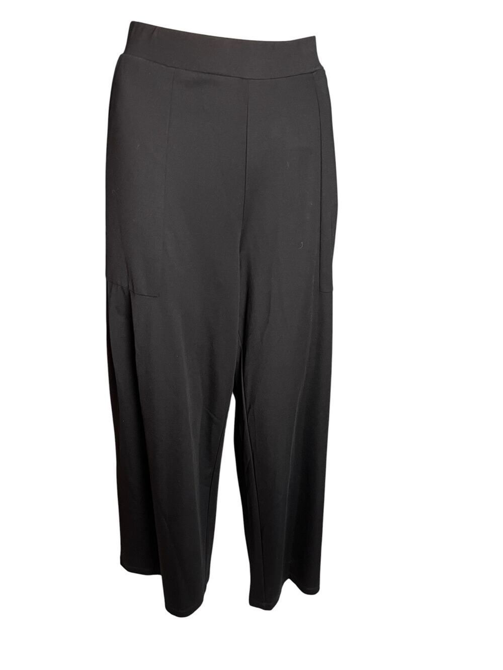 Clara Sun Woo Women’s Wide Leg Dress Pants Large Pockets Silky Premium Fabric